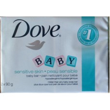 Baby - Soap - Beauty Bars -Baby Soap Bars - Hypoallergenic Product - For Sensitive Skin -  Dove Brand  / 2 x 90 Gram Bars 