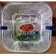 Baking - Foil -Poultry Pans - Eco-Foil Brand -  Three Poultry Pans - Square Shape - 100% Recycled Aluminum / 1 x 3 Pans 