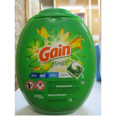 Detergent - Laundry Pods - Gain Flings - 3 In I With Detergent & Oxi Boost & Febreze - Blissful Breeze Scent - HE Product - Original - 1 x 96 Pods - 2.15 Kg