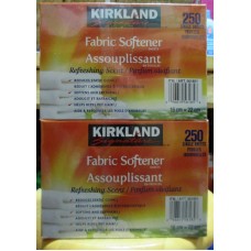 Detergent - Dryer Sheets - Fabric Softner Sheets - Kirkland Brand  /  2  Boxes Of  250 Sheets= 500 Sheets