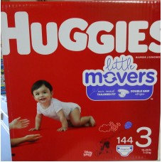 Diapers - Huggies - Step  3 - Huggies Little Movers / 7 -13 Kg / 16 -28 lbs  / 1 x 144 Diapers                                             
