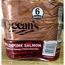 Salmon - Ocean's Brand - Wild Pink Salmon / 6 x 213 Gram Cans 