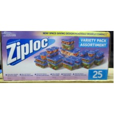 Ziploc - Containers -  Variety Pack  / 1 x 25 Containers With Lids  / ''See Details'' 