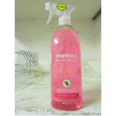Cleaner - Method Brand - All Purpose - Natural Surface Cleaner - Pink Grapefruit Scent /1 x 828 ml Bottle Sprayer
