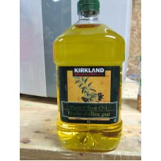 Oil - Olive Oil -  Kirkland Brand - 100% Pure - / 1 x 3 Liter / $8.99 Per Liter                             