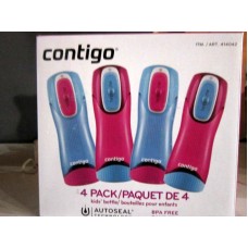 Contigo - Kids Bottles - 4 Pack Kids' Bottles - Autoseal Technology - BPA Free - 2 Sky Blue & 2 Magenta Bottles / 390 ml / 13.2 Ounces ""See Pictures For More Details""
