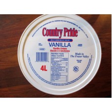 Frozen - Ice Cream Vanilla - Foremost Brand - Frozen Product / 1 x 4 Liter Pail With Handle