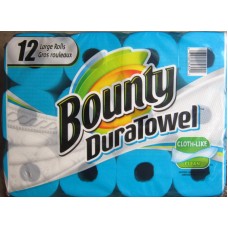 Towel - Bounty Brand - Duratowel - 2 Ply / 12 Rolls x 53 Sheets / Clothlike Towel / ON SPECIAL